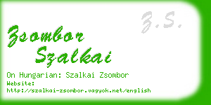 zsombor szalkai business card